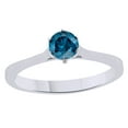 thumbnail image 1 of AFFY Blue Natural Diamond Solitaire Engagement Ring in 14K White Gold (0.5 cttw), 1 of 1