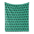 thumbnail image 1 of Blue Nautical Soft Flannel Fleece Throw Blanket, Sea Bottom Animals Fish with Round Spots in Monochrome, Cozy Plush for Indoor and Outdoor Use, 70" x 90", Charcoal Grey Sea Green, by Ambesonne, 1 of 5