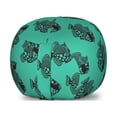 thumbnail image 1 of Blue Nautical Storage Toy Bag Chair, Sea Bottom Animals Fish with Round Spots in Monochrome, Stuffed Animal Organizer Washable Bag, Large Size, Charcoal Grey Sea Green, by Ambesonne, 1 of 3