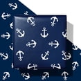 thumbnail image 1 of Blue Nautical Wrapping Paper for Boys Men - Navy Anchor Gift Wrap with White Anchors Design for Birthday Baby Shower Graduation Father’s Day - 28×40 Inches, 4 Jumbo Folded Sheets, 1 of 7