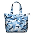 thumbnail image 1 of Blue Navy Camo Classic Shapes Pattern Travel Tote Bags for Women Carry On,Large Weekender Bags for Women Travel,Multi Functional Duffle Bag for Work,Shopping,Sports, 1 of 5