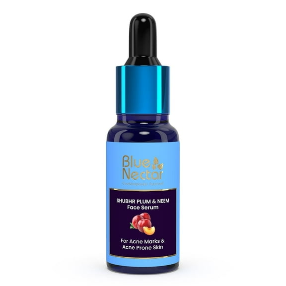 Blue Nectar Plum Face Serum for Acne Prone Skin | Oil Free Anti Acne Serum for Oily Skin (8 Herbs, 1 Fl Oz)