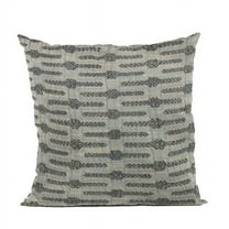 Blue Needles Stripe Luxury Throw Pillow - 18 x 18 in.