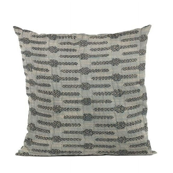Blue Needles Stripe Luxury Throw Pillow - 18 x 18 in.