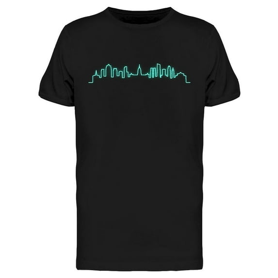 Blue Neon Buenos Aires T-Shirt Men -Image by Shutterstock, Male x-Large