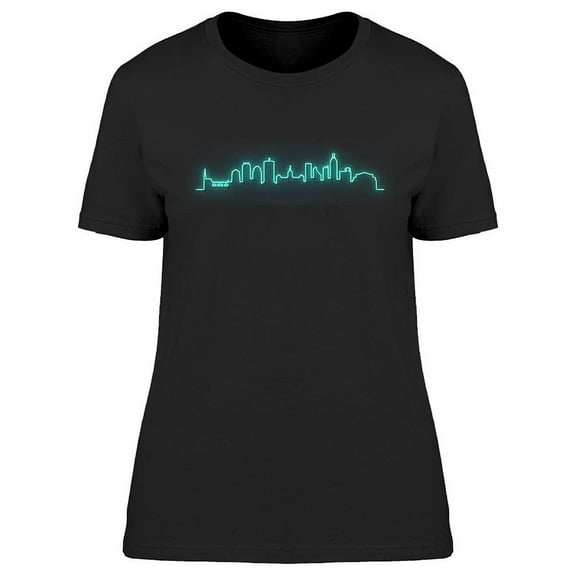 Blue Neon Indianapolis Design T-Shirt Women -Image by Shutterstock, Female x-Large