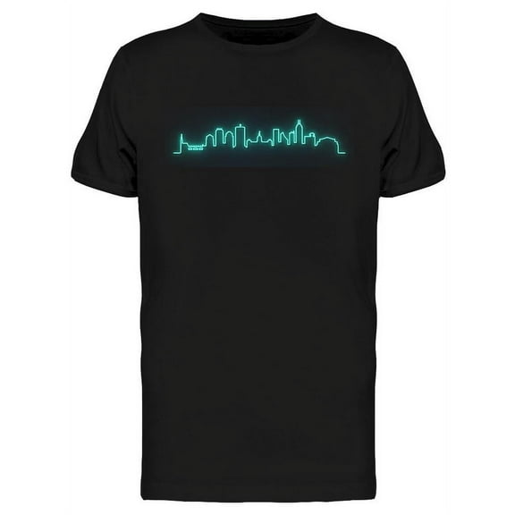 Blue Neon Indianapolis T-Shirt Men -Image by Shutterstock, Male 3X-Large