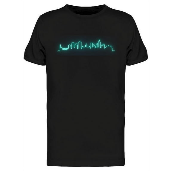 Blue Neon Indianapolis T-Shirt Men -Image by Shutterstock, Male XX-Large