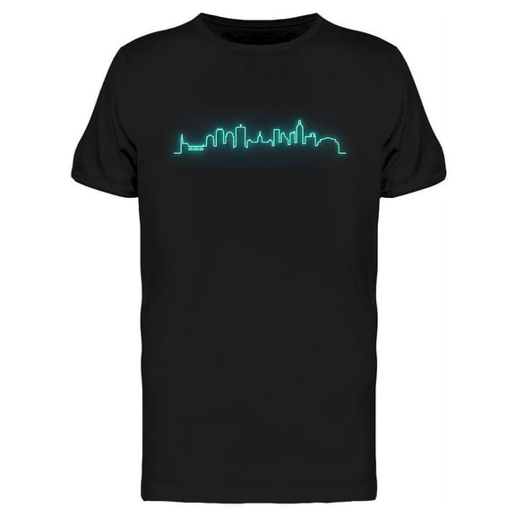 Blue Neon Indianapolis T-Shirt Men -Image by Shutterstock, Male XX-Large