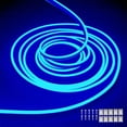 Blue Neon LED Strip Lights, 16.4ft 12V DC 600 SMD2835 LEDs Waterproof ...