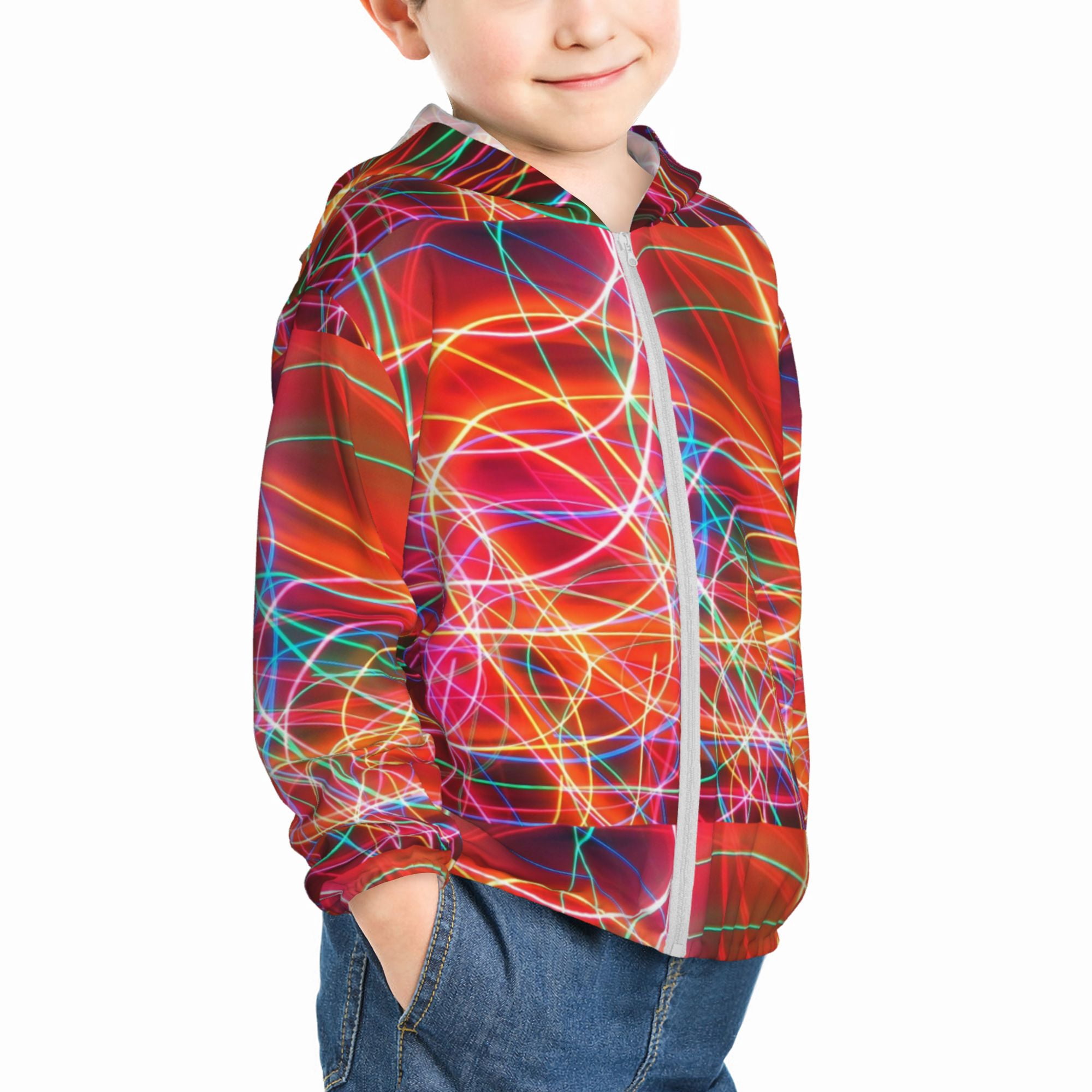 Neon Floral Buffalos Hoodie for Kid (USA Size)