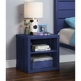 thumbnail image 1 of Blue Nightstand with USB and Organization | Two Open Compartments | Metal Frame and Iron Plate | Solve Bedroom Storage Issues, 1 of 3