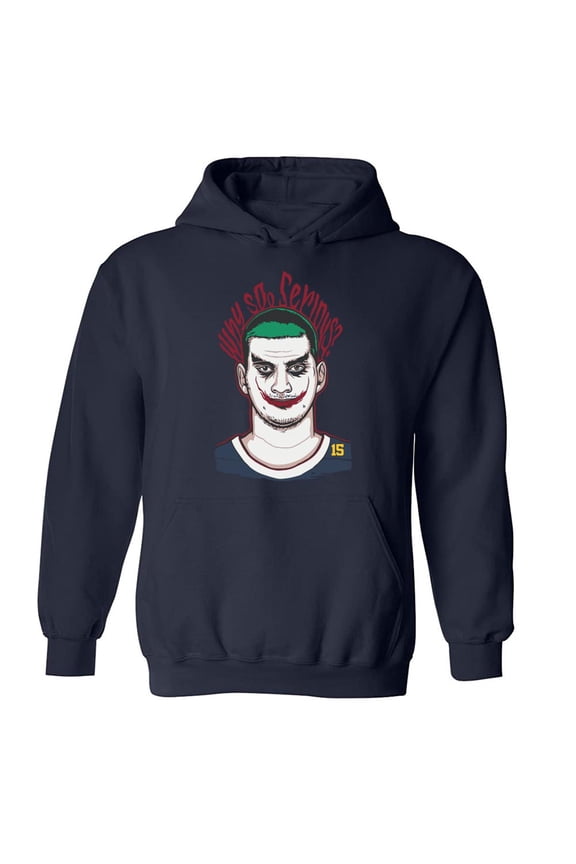 Blue Nikola Jokic Nuggets Joker Why So Serious Hooded Sweatshirt Hoodie