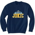 thumbnail image 1 of Blue Nikola Jokic Nuggets Logo Joker Crew Neck Sweatshirt, 1 of 1