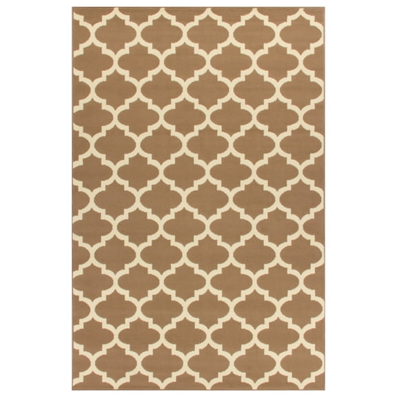 Blue Nile Mills Hakim Vintage Botanical Indoor Area Rug , 2x3 , Camel