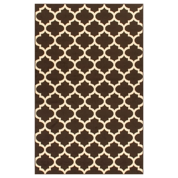 Blue Nile Mills Hakim Vintage Botanical Indoor Area Rug , 2x3 , Coffee