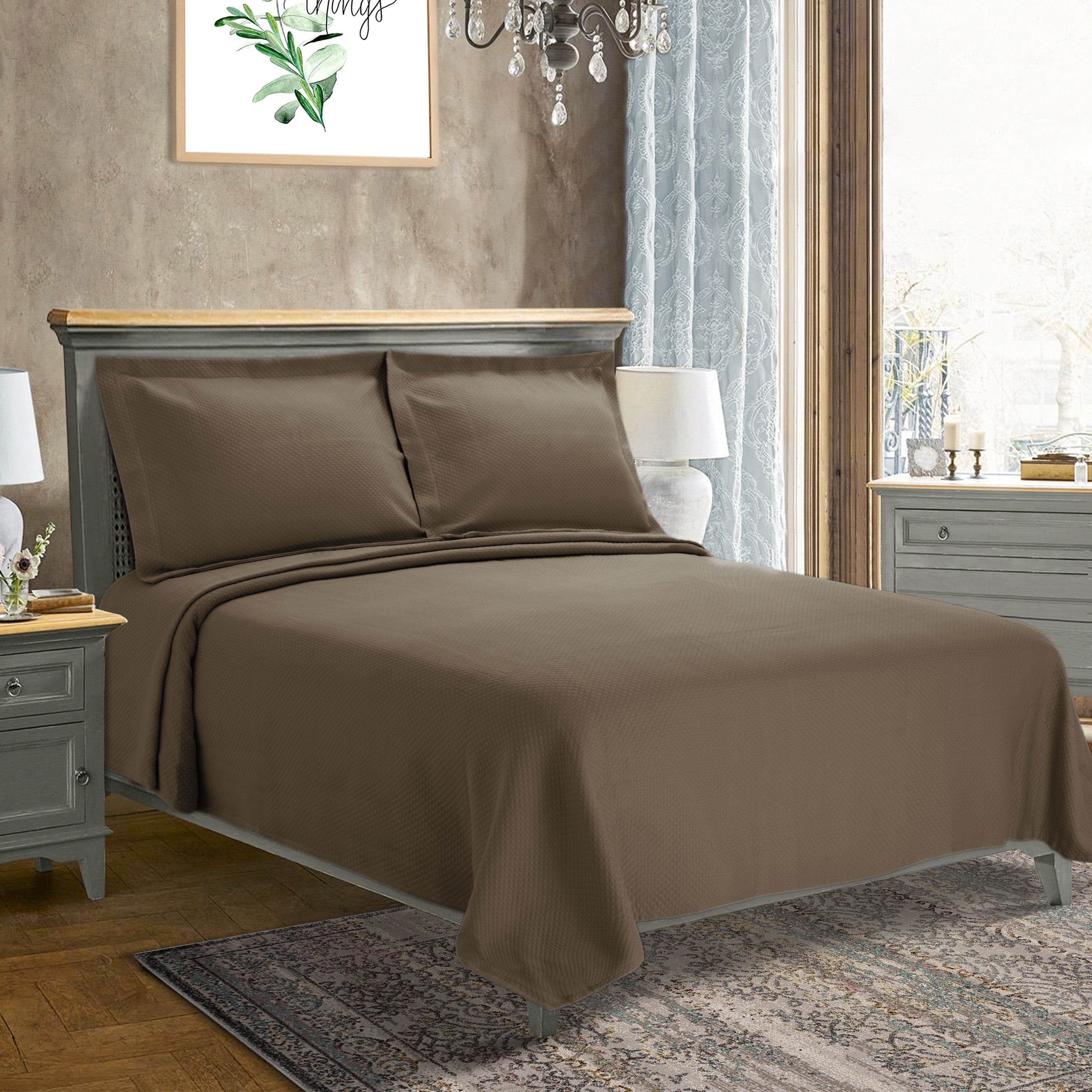 Blue Nile Mills Jacquard Matelasse Bedspread