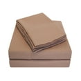 thumbnail image 1 of Blue Nile Mills Luxury Beautiful Sheets Set, Wrinkle Free Microfiber, Embossed Design, 3000 Thread Count, Taupe Queen Size, 1 of 1