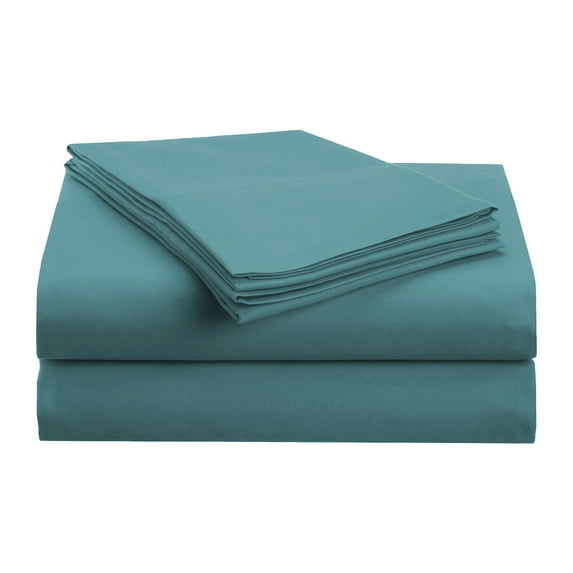 Blue Nile Mills Stripe Wrinkle-Resistant Microfiber Deep Pocket Sheet Set, King Sheet, Teal