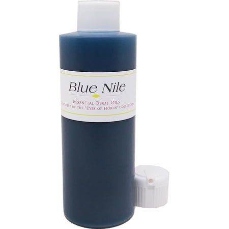 Blue Nile Scented Body Oil Fragrance [Flip Cap - HDPE Plastic - Blue - 4 oz.]