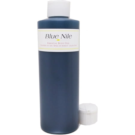 Blue Nile Scented Body Oil Fragrance [Flip Cap - HDPE Plastic - Blue - 8 oz.]
