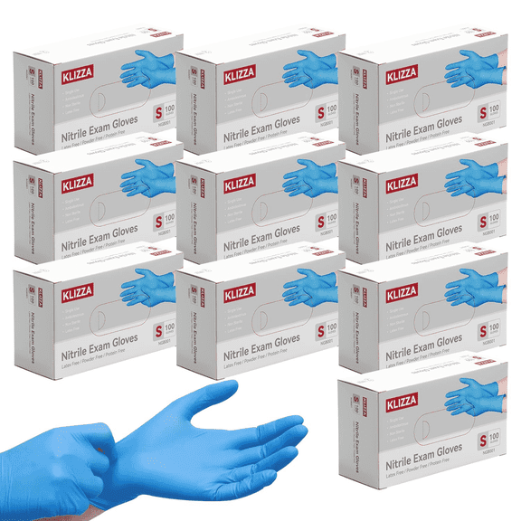 Blue Nitrile Disposable Gloves 1000 Count, Latex-Free and Powder-Free, Safe for Food Processing, Beauty Salons, Medical Care, and Household Cleaning