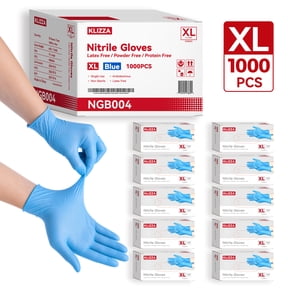 Blue Nitrile Disposable Gloves 1000 Pcs, Latex-Free and Powder-Free, Safe for Food Processing, Beauty Salons, Medical Care, and Household Cleaning