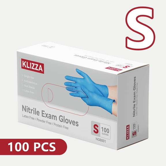 Blue Nitrile Disposable Gloves 100 Count, Latex-Free and Powder-Free, Safe for Food Processing, Beauty Salons, Medical Care, and Household Cleaning