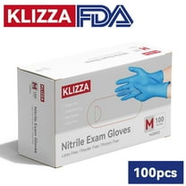 Blue Nitrile Disposable Gloves 100 Count, Latex-Free and Powder-Free, Safe for Food Processing, Beauty Salons, Medical Care, and Household Cleaning