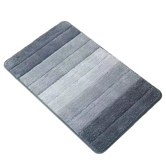 Blue Non Slip Microfiber Bath Mat Super Absorbent Machine Washable Soft Bathroom Rug Blue 24X16 Inch