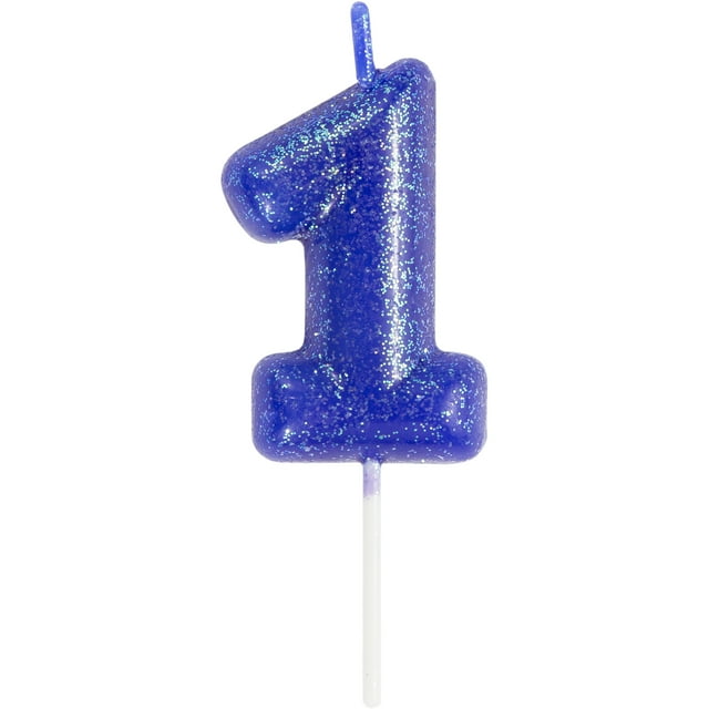 Blue Number 1 Birthday Candle - Walmart.com