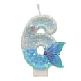 thumbnail image 1 of Blue Number Birthday Candles Mermaid Tail Birthday Candles For Cake Candle Topper Anniversary Celebrations Supplies, 1 of 6