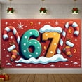 thumbnail image 1 of Blue Numbers 67th Display Candy Cane Christmas Backdrop Snowy Design Star Decor Holiday Banner for Christmas Party 67th Anniversary Winter Celebration, 1 of 9