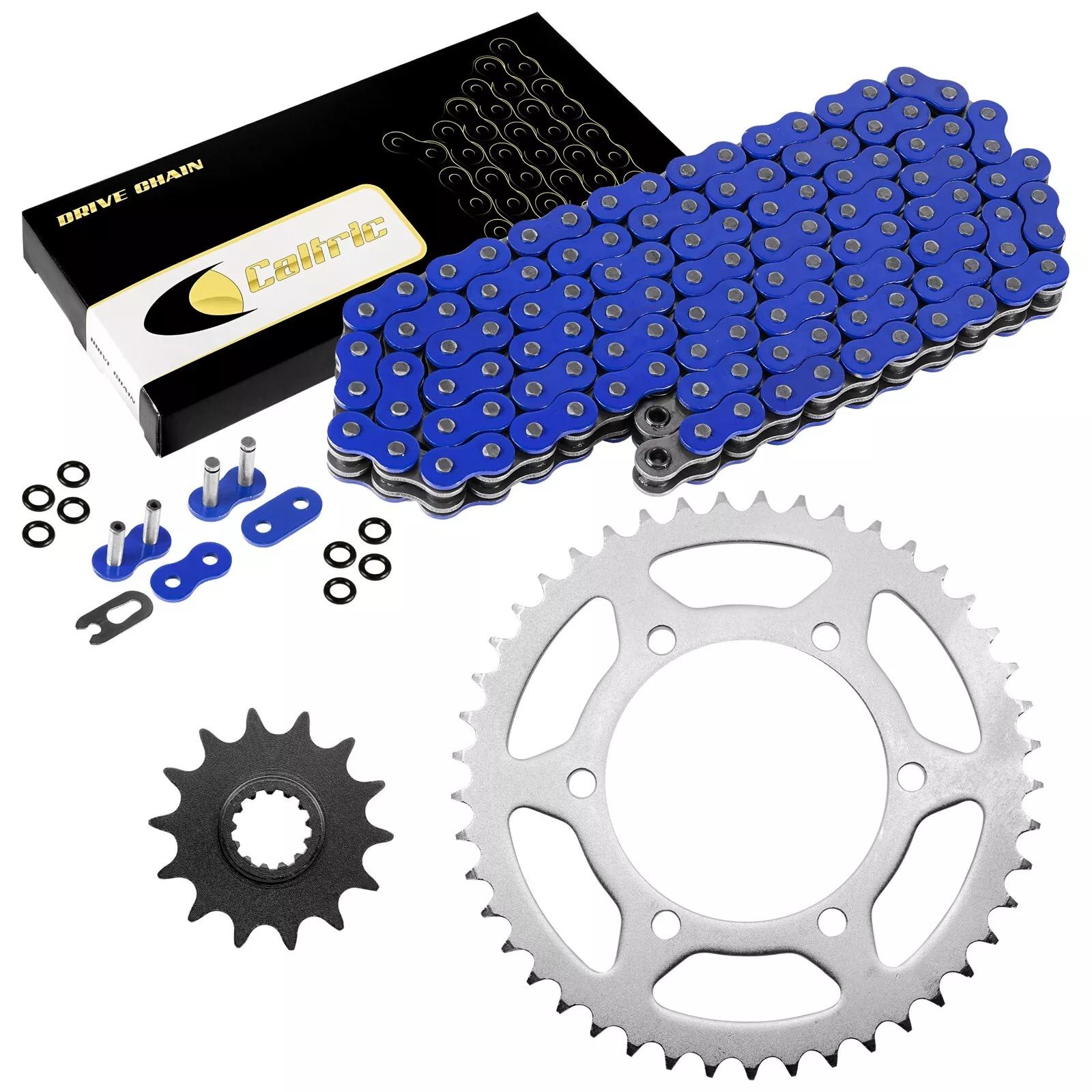 Caltric Drive Chain & Sprocket Kit For Yamaha Warrior 350 YFM350X 1987-1988 - 13T/40T, Gold Chain
