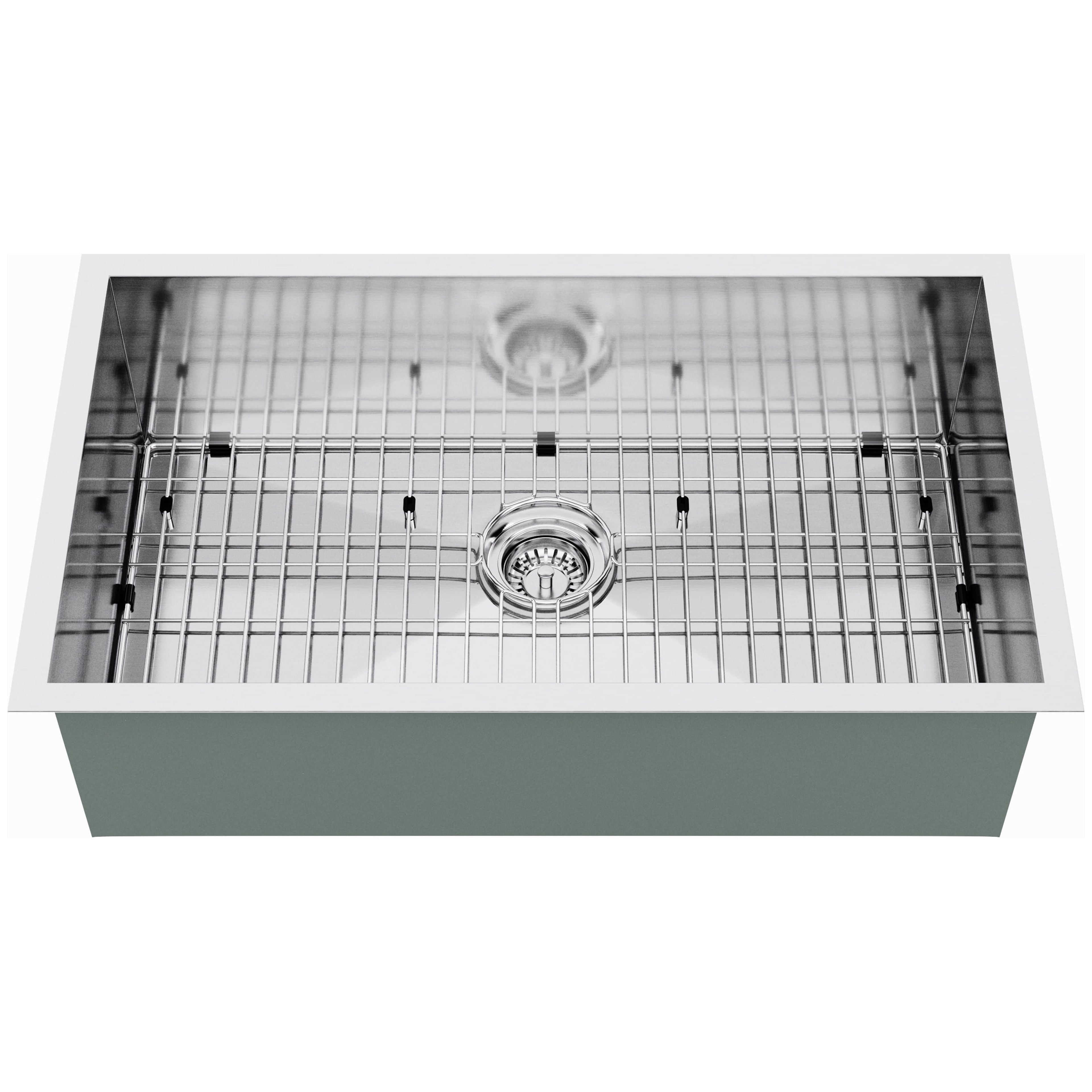 Blue Ocean 32" Single Bowl Brushed Satin Stainless Steel Undermount Kitchen Sink