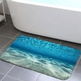 thumbnail image 1 of Blue Ocean Bath Mat, Nature Underwater Sea World Sand Beach Bathroom Rugs, 16X24 Inches, 1 of 4