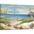 thumbnail image 1 of Blue Ocean Canvas Wall Art Decor Beach Chair Picture Prints，Relaxing Seascape Artwork, 1 of 4