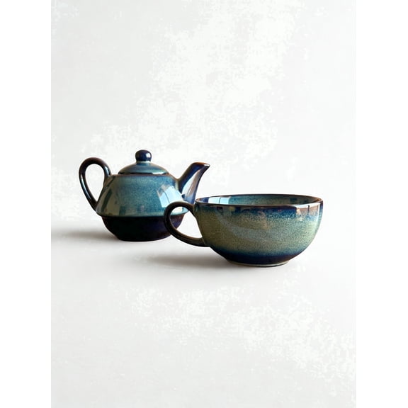 ModeroIndia 12.3 fl oz Blue Ceramic Mugs