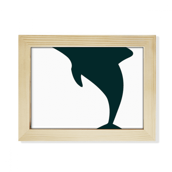 Blue Ocean Docile Cute Dolphin Desktop Photo Frame Picture Art Decoration Painting 6x8 inch