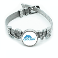thumbnail image 1 of Blue Ocean Docile Dolphin Illustrate Bracelet Wristband Crystal Love Adjustable Bangle, 1 of 2