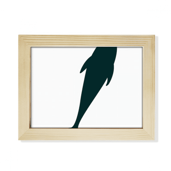 Blue Ocean Docile Streamline Dolphin Desktop Photo Frame Picture Art Decoration Painting 6x8 inch