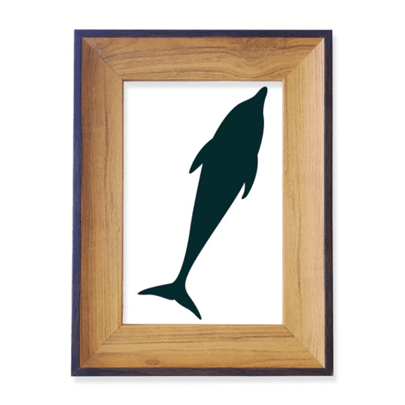 Blue Ocean Docile Streamline Dolphin Photo Frame Exhibition Display Art Desktop Painting