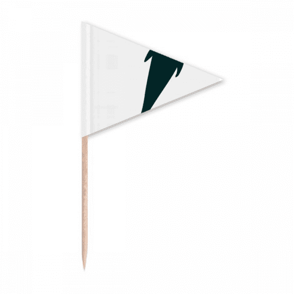 Blue Ocean Docile Streamline Dolphin Toothpick Triangle Cupcake Toppers Flag