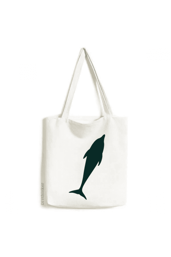 Docile Streamline Dolphin Tote Canvas Bag Shopping Satchel Casual Handbag