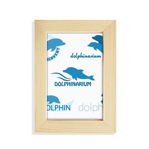 Blue Ocean Dolphin Biology Desktop Display Photo Frame Picture Art Painting 5x7 inch