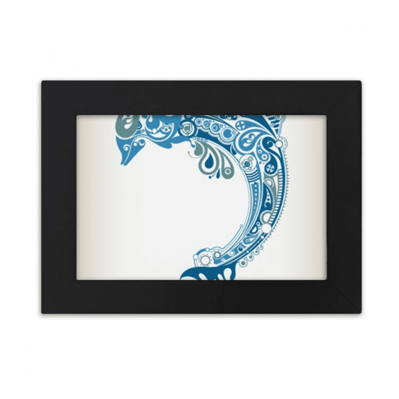 Blue Ocean Dolphin Illustrate Desktop Photo Frame Ornaments Picture Art Painting