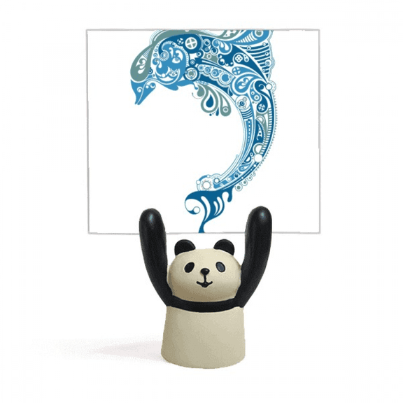 Blue Ocean Dolphin Illustrate Memo Holder Cartoon Animal Panda Stand Decoration