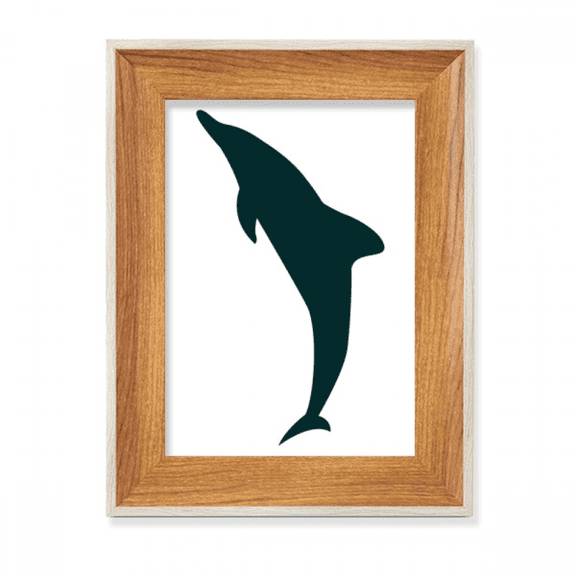 Blue Ocean Friendly Streamline Dolphin Desktop Wooden Photo Frame Display Picture Art Painting Multiple Sets