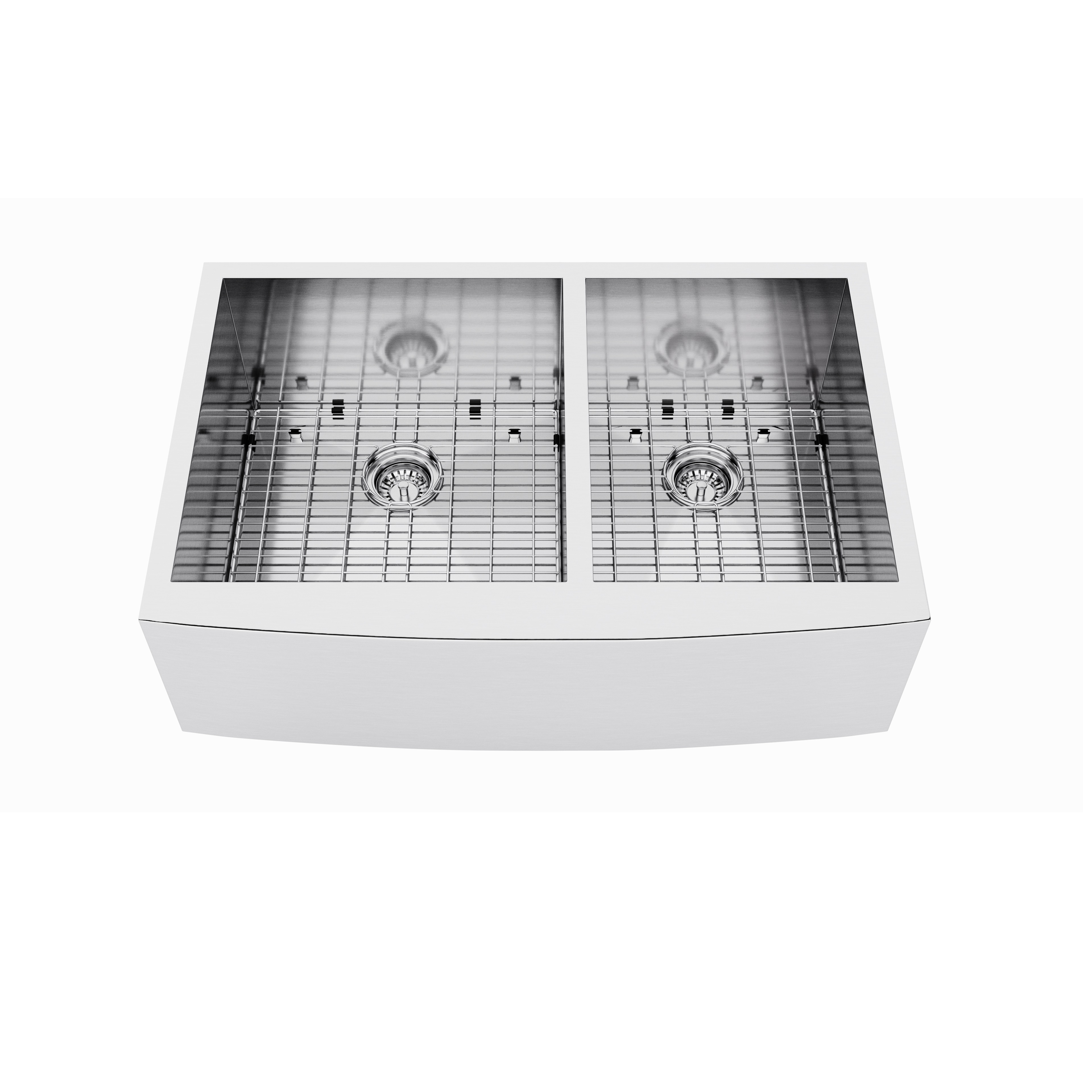 Blue Ocean KSA125 36inch Stainless Steel Double Bowl Apron Kitchen