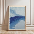 thumbnail image 1 of Blue Ocean Landscape Minimal Coastal Abstract Seascape Wall Art, Unframed Canvas 12x16in, 1 of 4